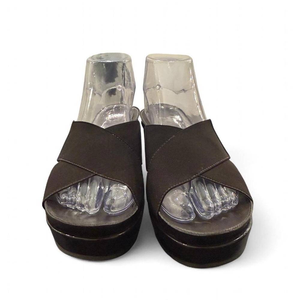 Gianni Bini Dark Brown Wedge Sandals - Picture 3 of 8